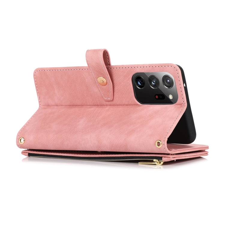 For Samsung Galaxy Note20 Dream 9-Card Wallet Zipper Bag Leather Phone Case