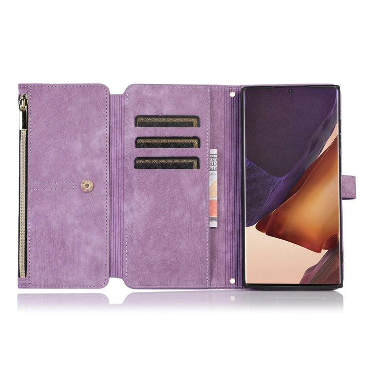 For Samsung Galaxy Note20 Dream 9-Card Wallet Zipper Bag Leather Phone Case