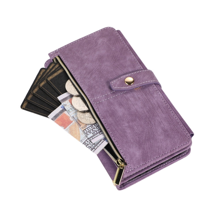 For Samsung Galaxy Note20 Dream 9-Card Wallet Zipper Bag Leather Phone Case