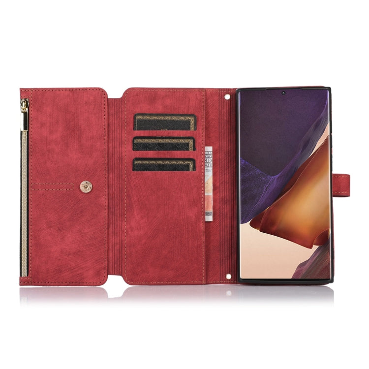 For Samsung Galaxy Note20 Ultra Dream 9-Card Wallet Zipper Bag Leather Phone Case
