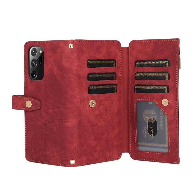 For Samsung Galaxy Note20 Ultra Dream 9-Card Wallet Zipper Bag Leather Phone Case