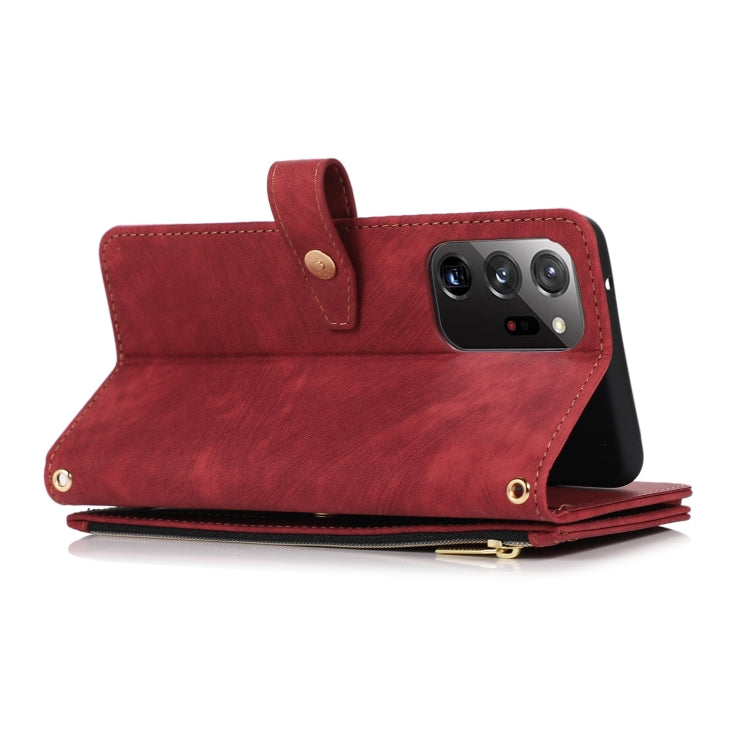 For Samsung Galaxy Note20 Ultra Dream 9-Card Wallet Zipper Bag Leather Phone Case