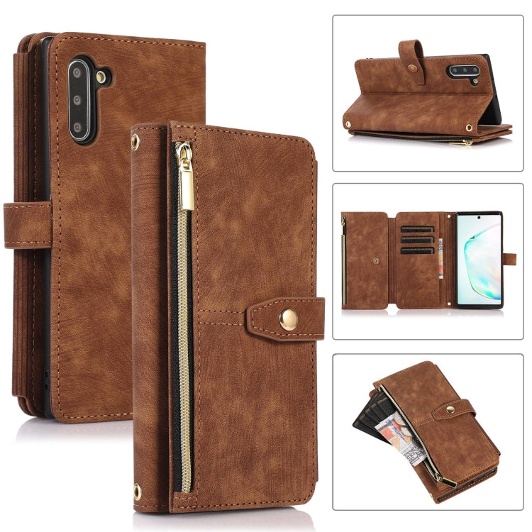 For Samsung Galaxy Note10 Dream 9-Card Wallet Zipper Bag Leather Phone Case