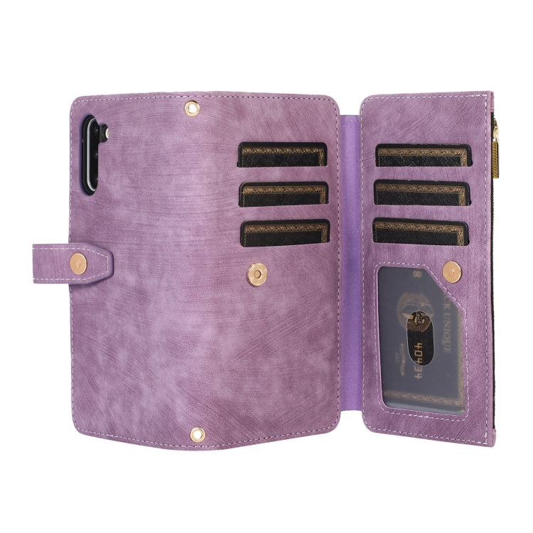 For Samsung Galaxy Note10 Dream 9-Card Wallet Zipper Bag Leather Phone Case
