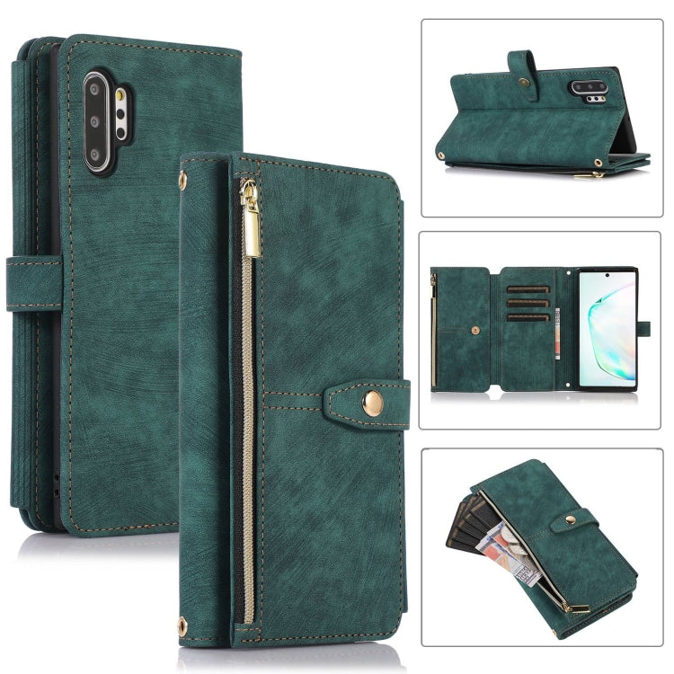 For Samsung Galaxy Note10+ Dream 9-Card Wallet Zipper Bag Leather Phone Case