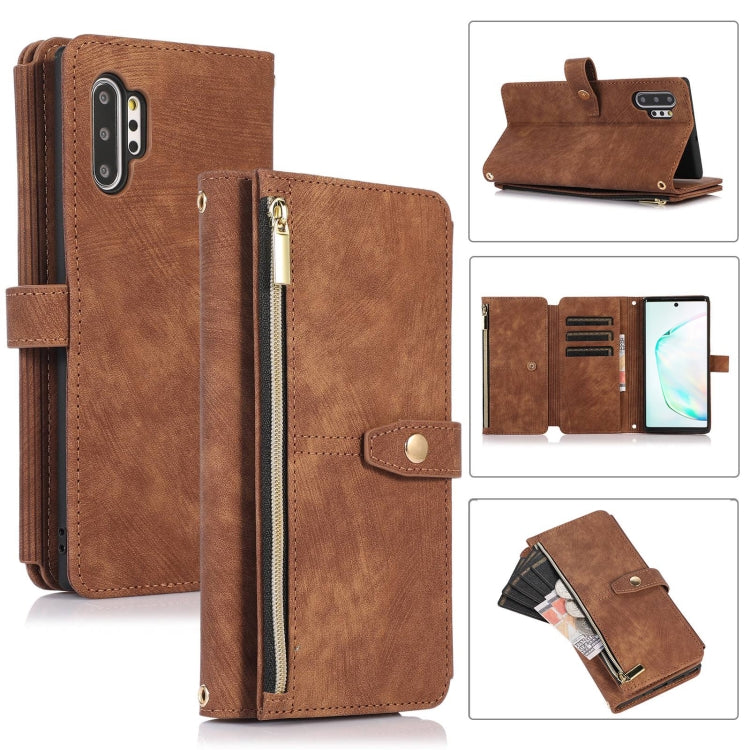 For Samsung Galaxy Note10+ Dream 9-Card Wallet Zipper Bag Leather Phone Case