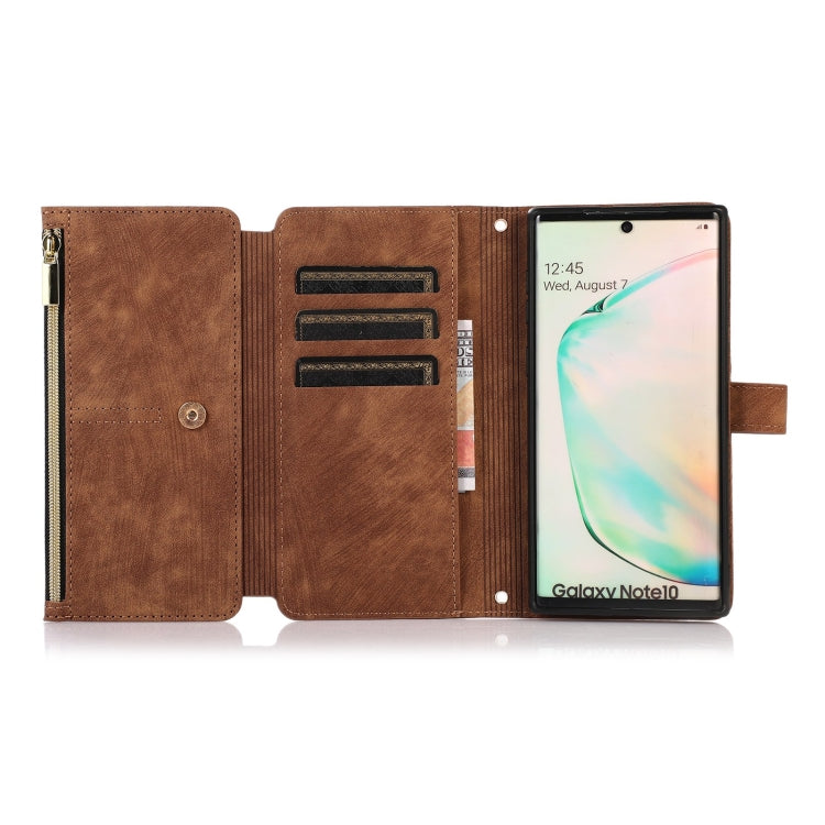 For Samsung Galaxy Note10+ Dream 9-Card Wallet Zipper Bag Leather Phone Case