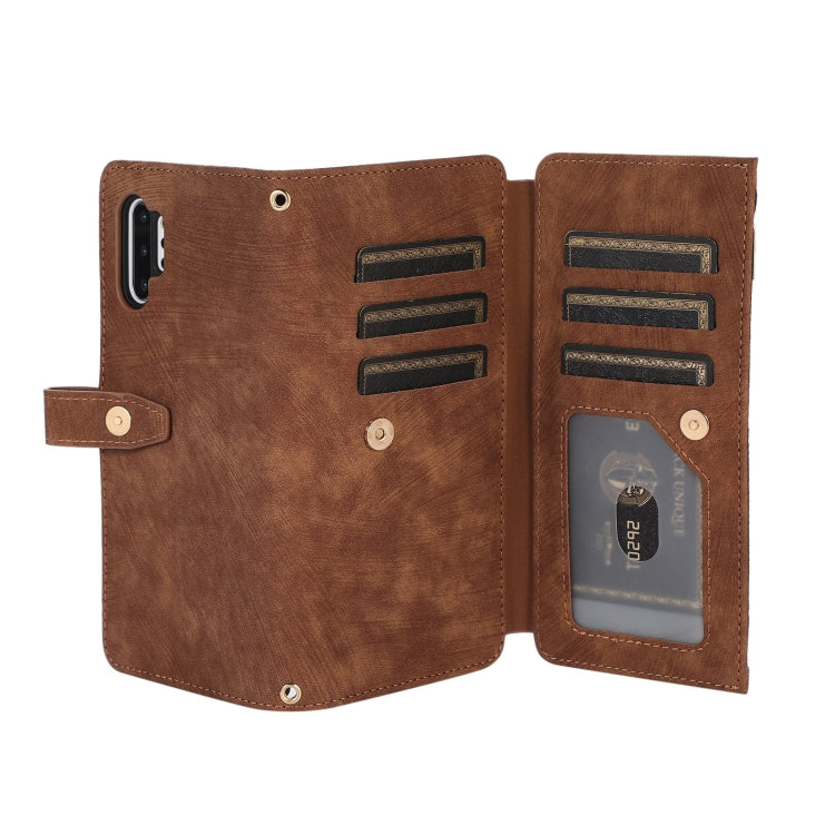 For Samsung Galaxy Note10+ Dream 9-Card Wallet Zipper Bag Leather Phone Case