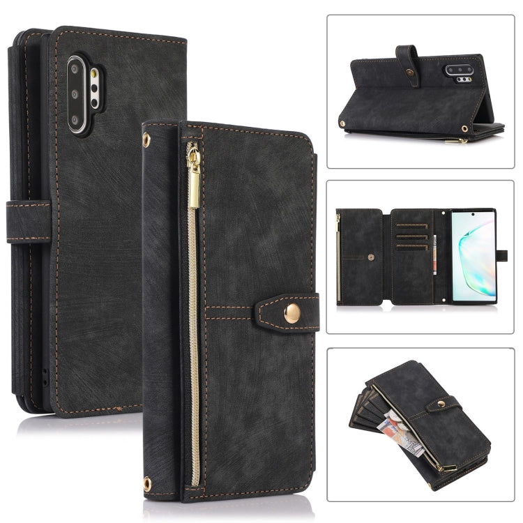 For Samsung Galaxy Note10+ Dream 9-Card Wallet Zipper Bag Leather Phone Case