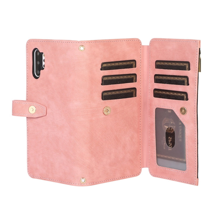 For Samsung Galaxy Note10+ Dream 9-Card Wallet Zipper Bag Leather Phone Case