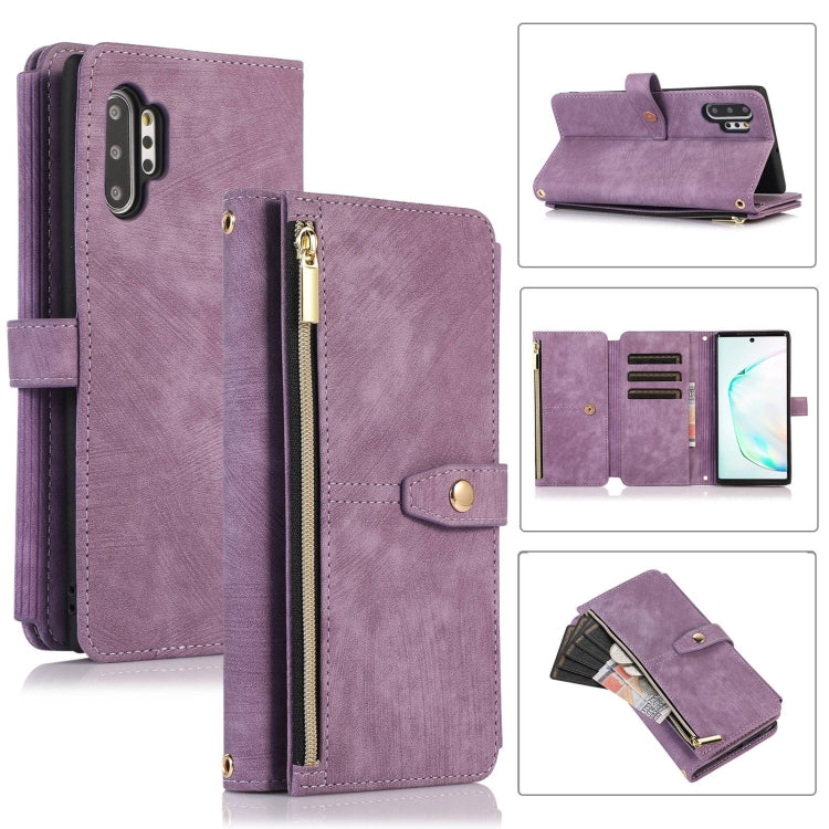 For Samsung Galaxy Note10+ Dream 9-Card Wallet Zipper Bag Leather Phone Case