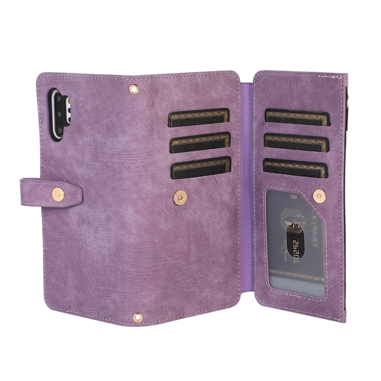 For Samsung Galaxy Note10+ Dream 9-Card Wallet Zipper Bag Leather Phone Case