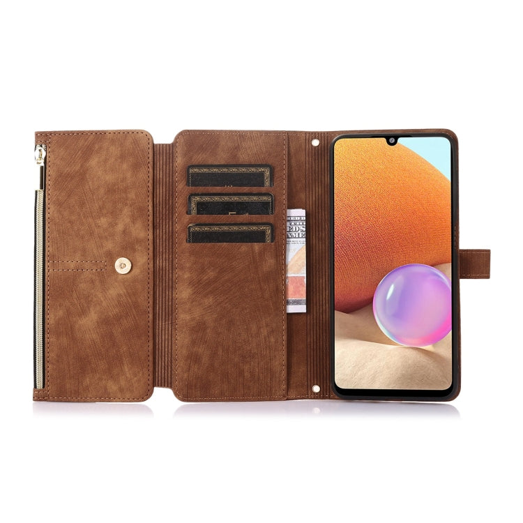 For Samsung Galaxy A32 5G Dream 9-Card Wallet Zipper Bag Leather Phone Case