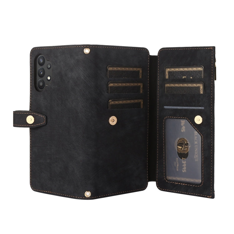 For Samsung Galaxy A32 5G Dream 9-Card Wallet Zipper Bag Leather Phone Case