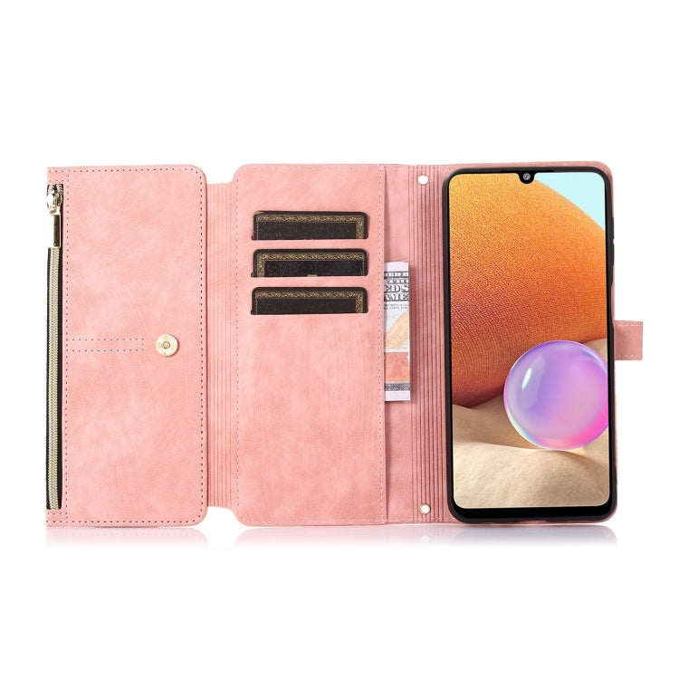 For Samsung Galaxy A32 4G Dream 9-Card Wallet Zipper Bag Leather Phone Case