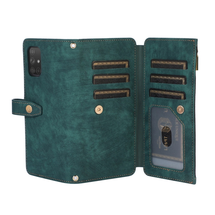For Samsung Galaxy A51 4G Dream 9-Card Wallet Zipper Bag Leather Phone Case