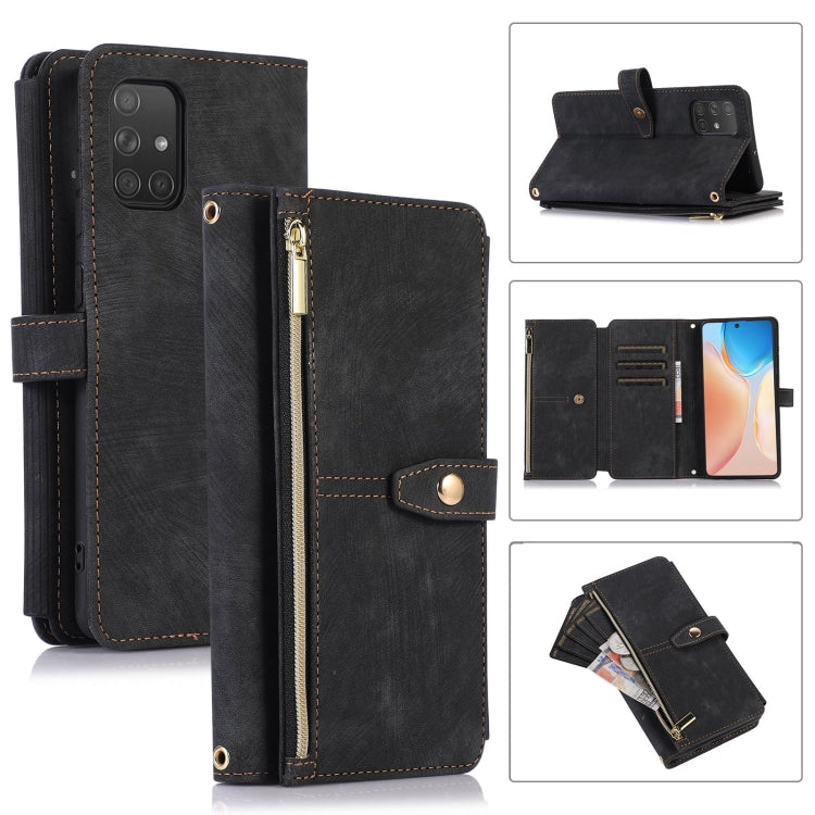 For Samsung Galaxy A51 4G Dream 9-Card Wallet Zipper Bag Leather Phone Case
