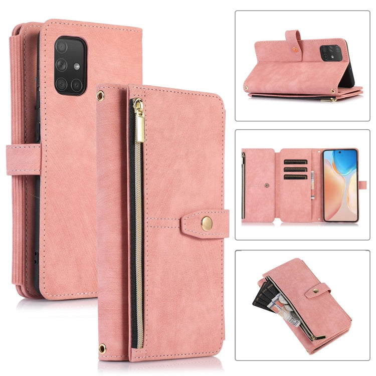 For Samsung Galaxy A51 4G Dream 9-Card Wallet Zipper Bag Leather Phone Case