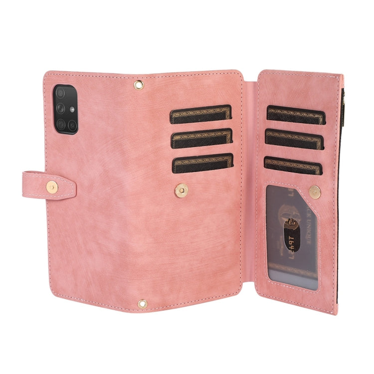For Samsung Galaxy A51 4G Dream 9-Card Wallet Zipper Bag Leather Phone Case