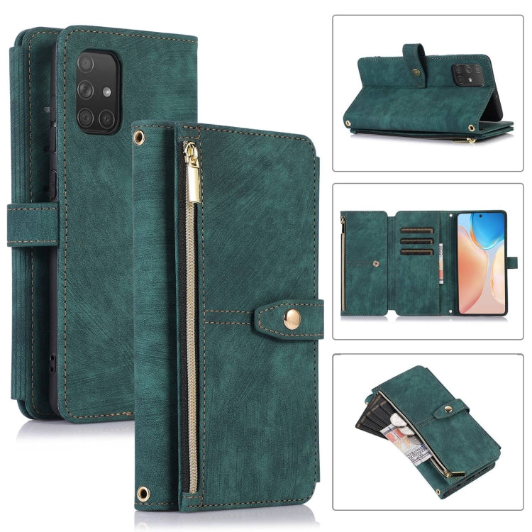 For Samsung Galaxy A71 4G Dream 9-Card Wallet Zipper Bag Leather Phone Case