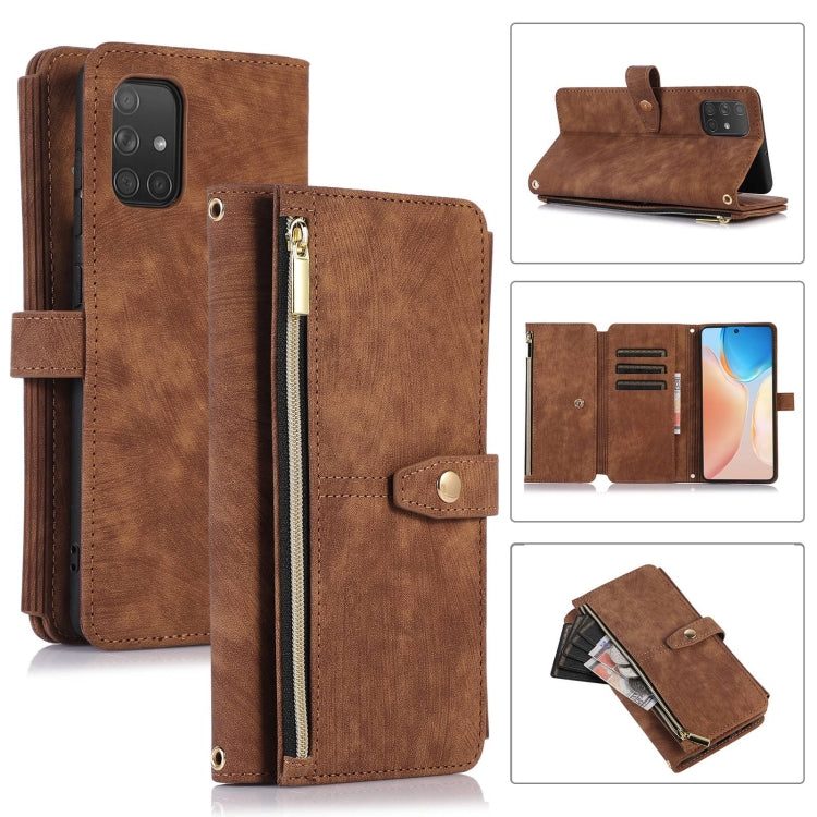 For Samsung Galaxy A71 4G Dream 9-Card Wallet Zipper Bag Leather Phone Case