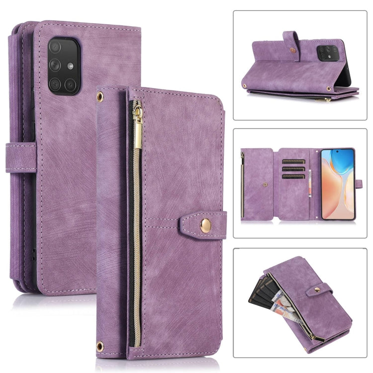 For Samsung Galaxy A71 4G Dream 9-Card Wallet Zipper Bag Leather Phone Case