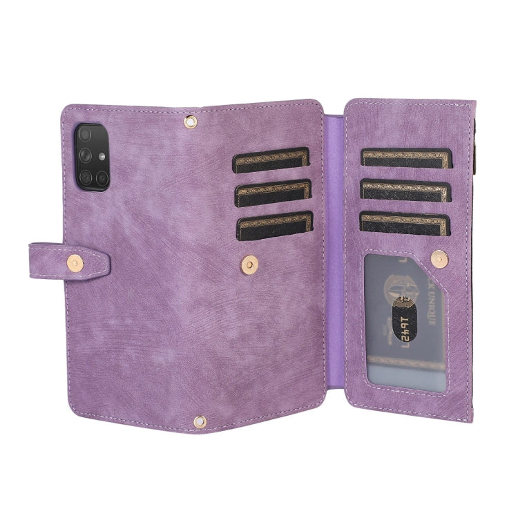 For Samsung Galaxy A71 4G Dream 9-Card Wallet Zipper Bag Leather Phone Case