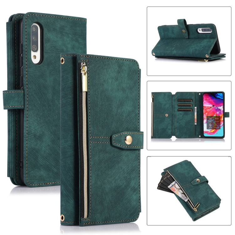 For Samsung Galaxy A70 / A70s Dream 9-Card Wallet Zipper Bag Leather Phone Case