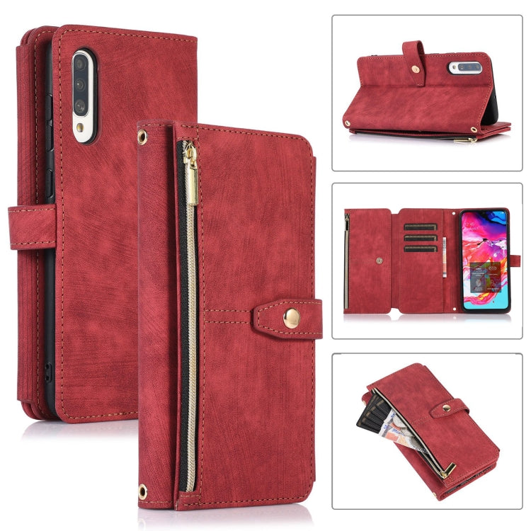 For Samsung Galaxy A70 / A70s Dream 9-Card Wallet Zipper Bag Leather Phone Case