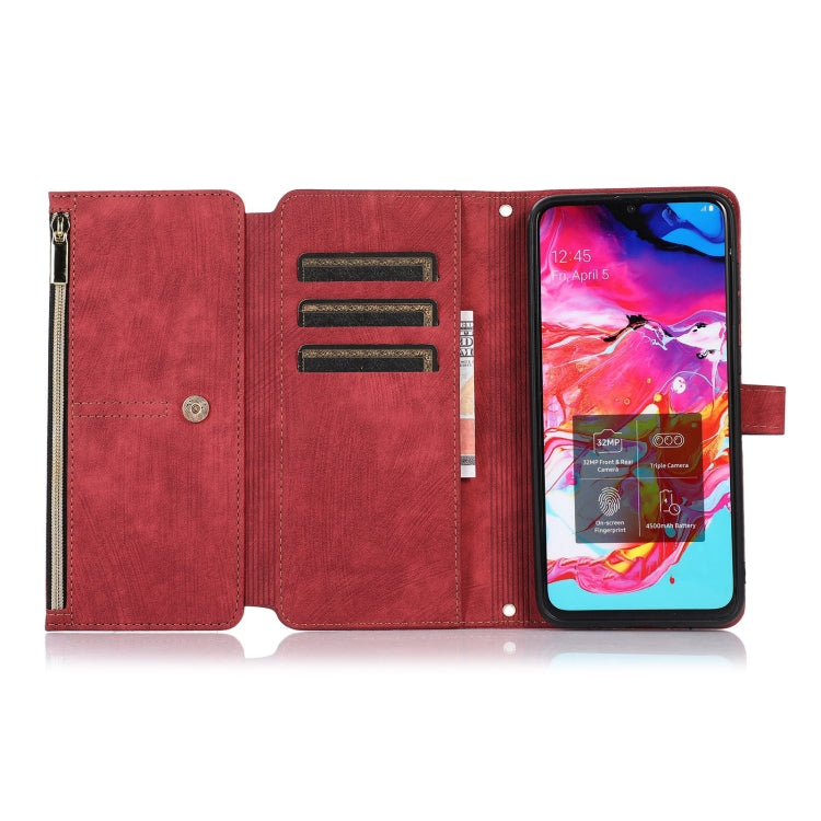 For Samsung Galaxy A70 / A70s Dream 9-Card Wallet Zipper Bag Leather Phone Case