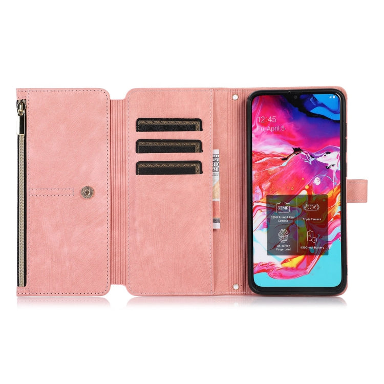 For Samsung Galaxy A70 / A70s Dream 9-Card Wallet Zipper Bag Leather Phone Case