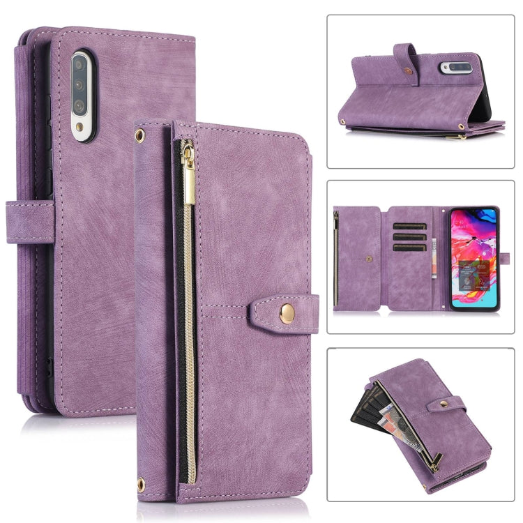 For Samsung Galaxy A70 / A70s Dream 9-Card Wallet Zipper Bag Leather Phone Case