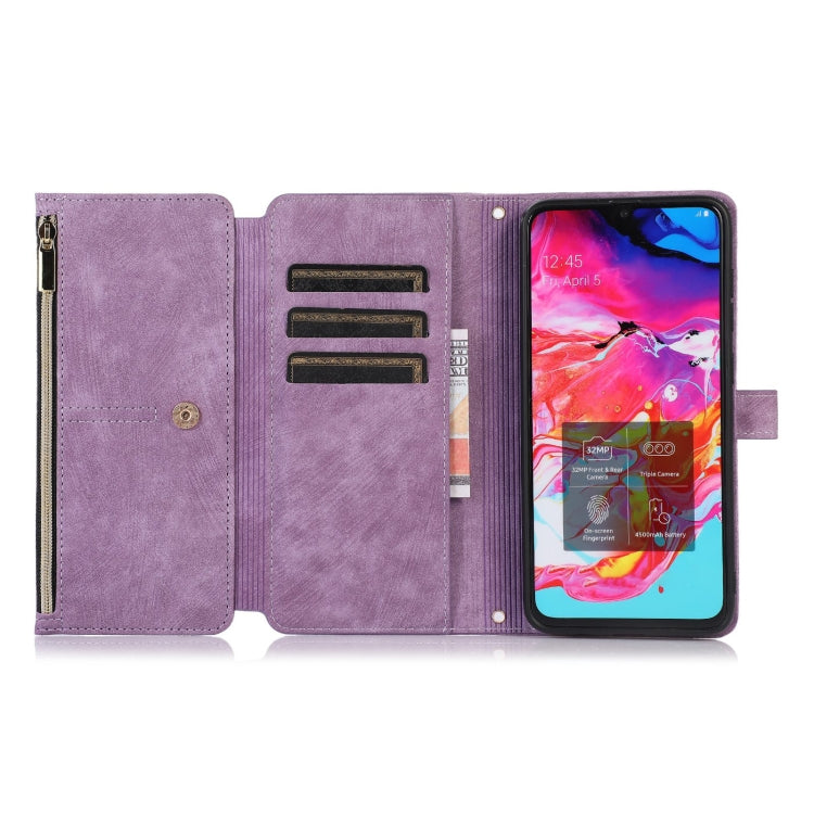 For Samsung Galaxy A70 / A70s Dream 9-Card Wallet Zipper Bag Leather Phone Case