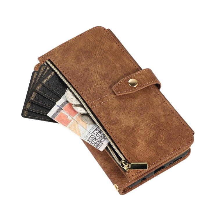 For Samsung Galaxy A20 / A30 Dream 9-Card Wallet Zipper Bag Leather Phone Case
