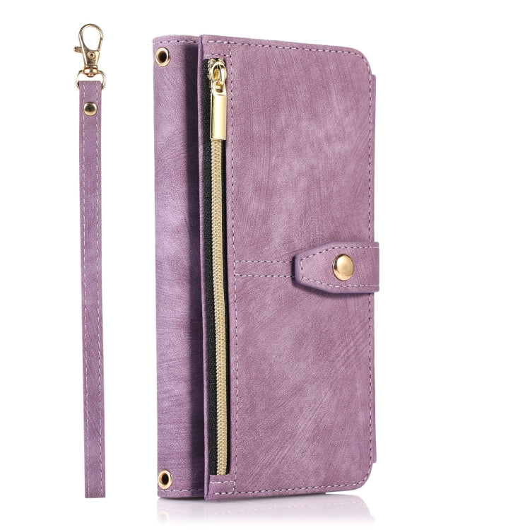 For Samsung Galaxy A20 / A30 Dream 9-Card Wallet Zipper Bag Leather Phone Case