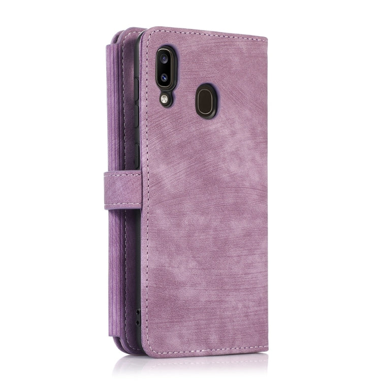 For Samsung Galaxy A20 / A30 Dream 9-Card Wallet Zipper Bag Leather Phone Case