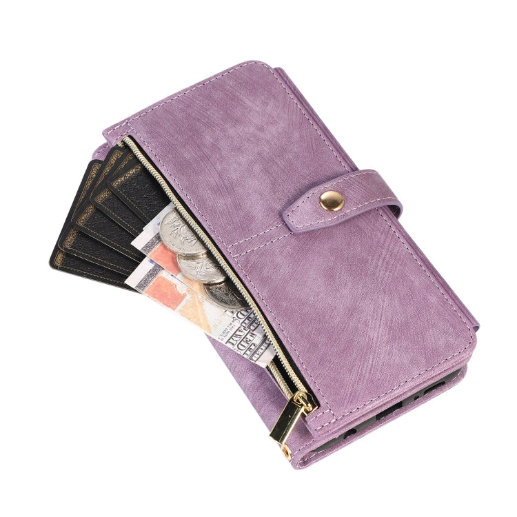 For Samsung Galaxy A20 / A30 Dream 9-Card Wallet Zipper Bag Leather Phone Case