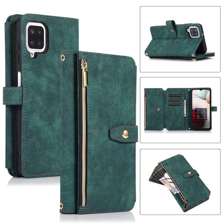 For Samsung Galaxy A12 4G / 5G Dream 9-Card Wallet Zipper Bag Leather Phone Case