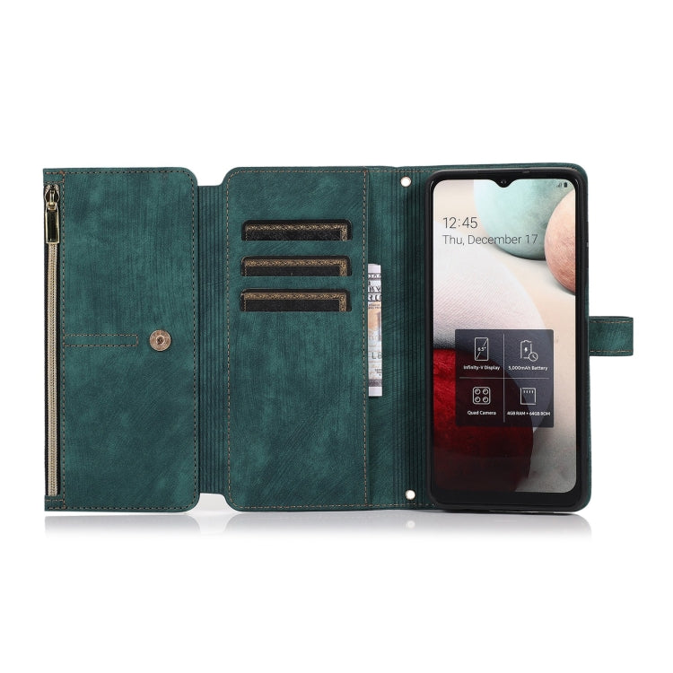 For Samsung Galaxy A12 4G / 5G Dream 9-Card Wallet Zipper Bag Leather Phone Case
