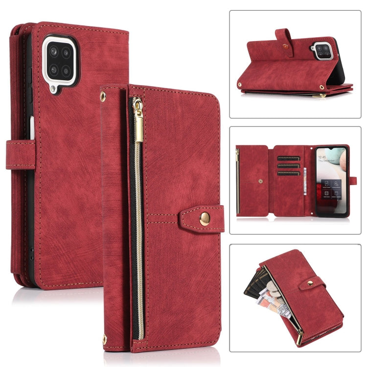 For Samsung Galaxy A12 4G / 5G Dream 9-Card Wallet Zipper Bag Leather Phone Case