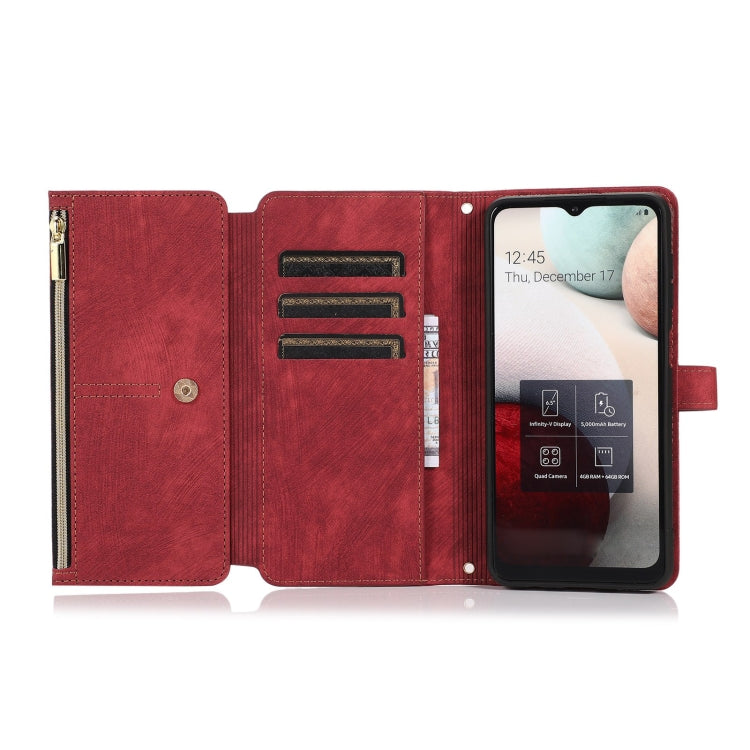 For Samsung Galaxy A12 4G / 5G Dream 9-Card Wallet Zipper Bag Leather Phone Case