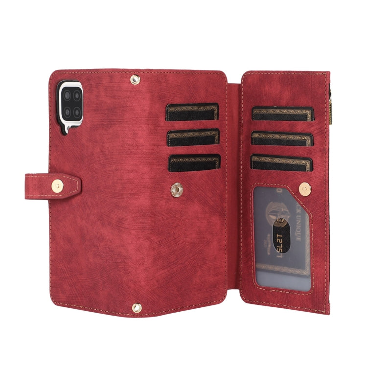 For Samsung Galaxy A12 4G / 5G Dream 9-Card Wallet Zipper Bag Leather Phone Case