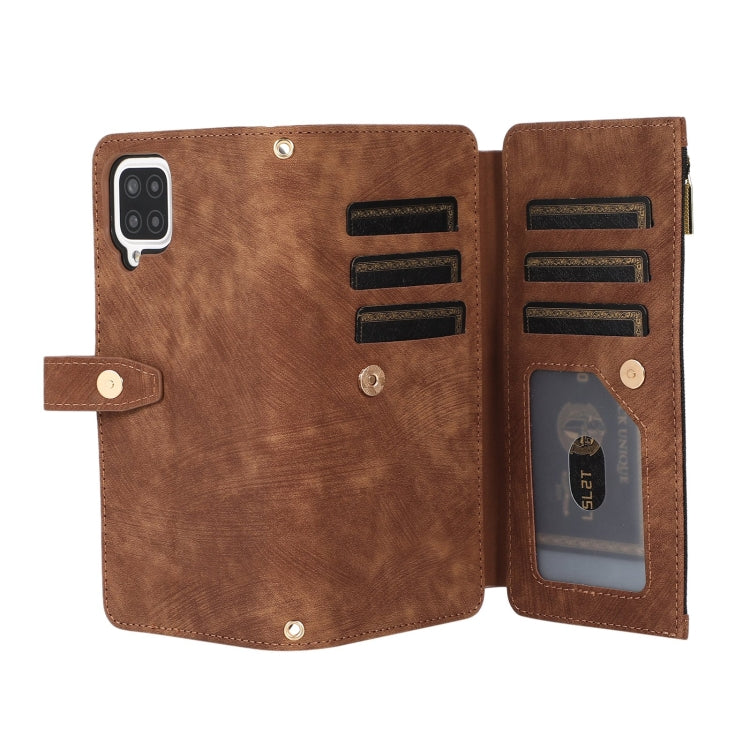 For Samsung Galaxy A12 4G / 5G Dream 9-Card Wallet Zipper Bag Leather Phone Case