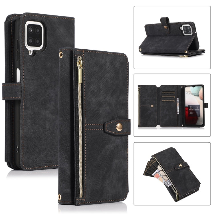 For Samsung Galaxy A12 4G / 5G Dream 9-Card Wallet Zipper Bag Leather Phone Case