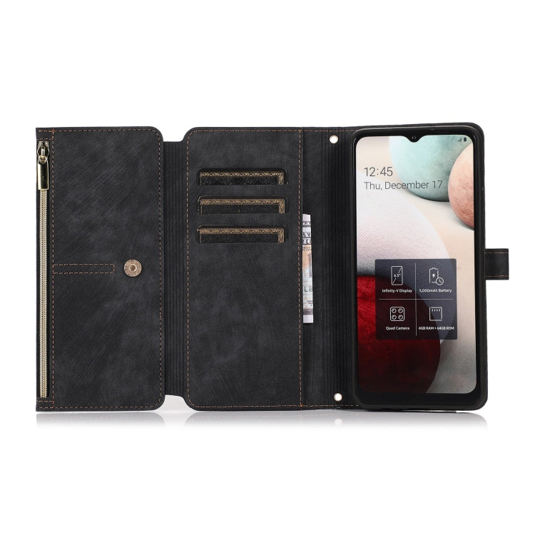 For Samsung Galaxy A12 4G / 5G Dream 9-Card Wallet Zipper Bag Leather Phone Case