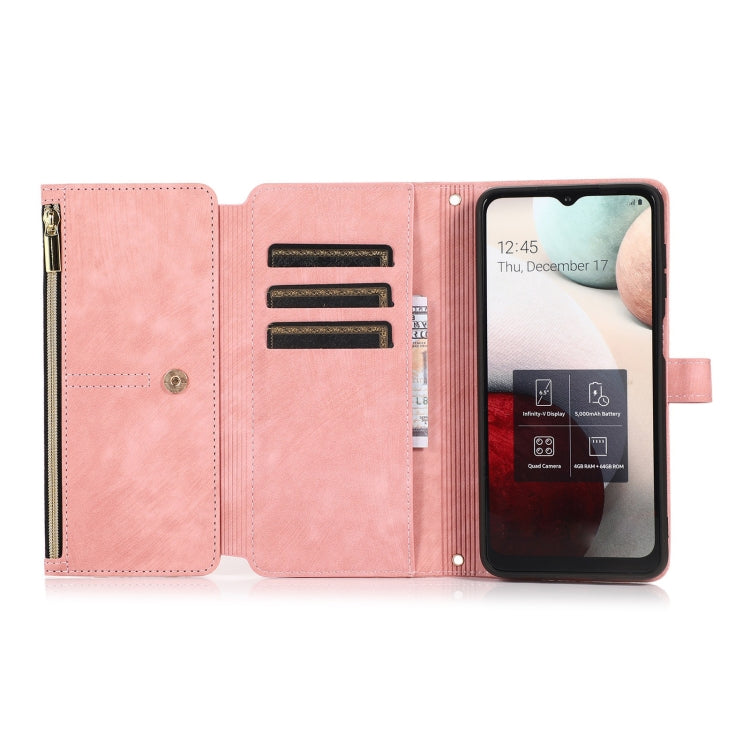 For Samsung Galaxy A12 4G / 5G Dream 9-Card Wallet Zipper Bag Leather Phone Case