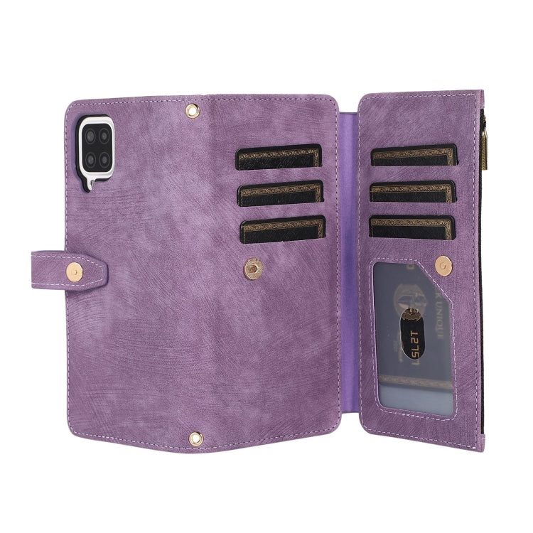 For Samsung Galaxy A12 4G / 5G Dream 9-Card Wallet Zipper Bag Leather Phone Case