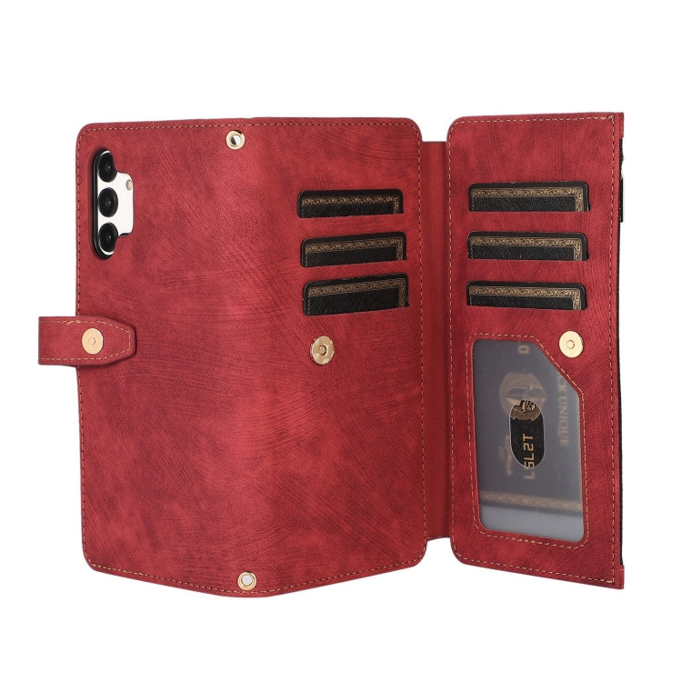 For Samsung Galaxy A13 4G / 5G / A04 / A04s Dream 9-Card Wallet Zipper Bag Leather Phone Case