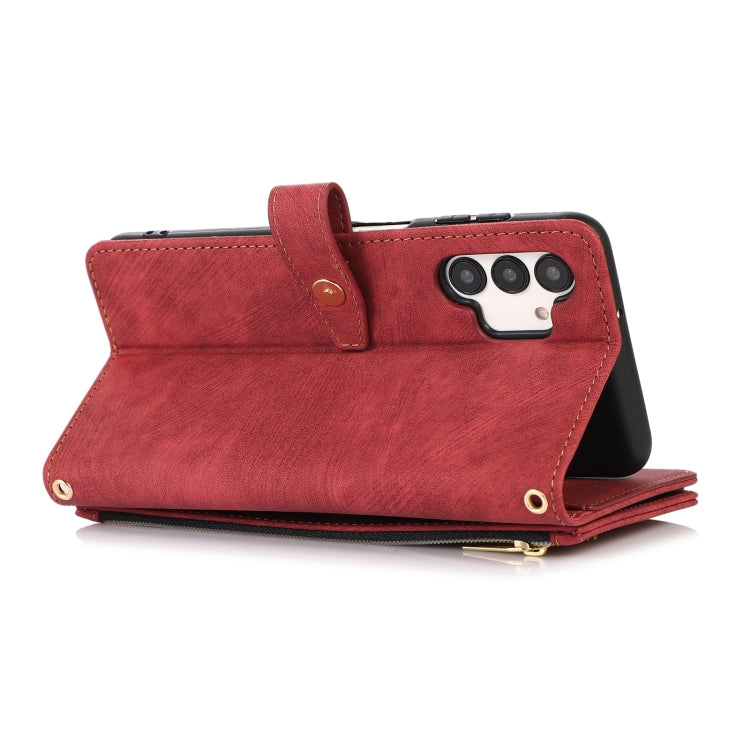 For Samsung Galaxy A13 4G / 5G / A04 / A04s Dream 9-Card Wallet Zipper Bag Leather Phone Case