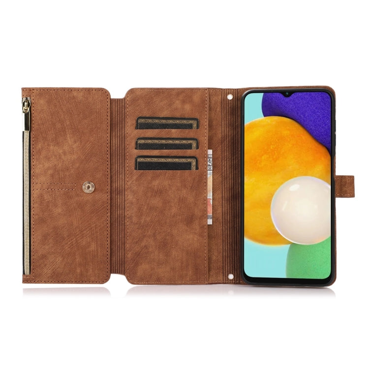 For Samsung Galaxy A13 4G / 5G / A04 / A04s Dream 9-Card Wallet Zipper Bag Leather Phone Case